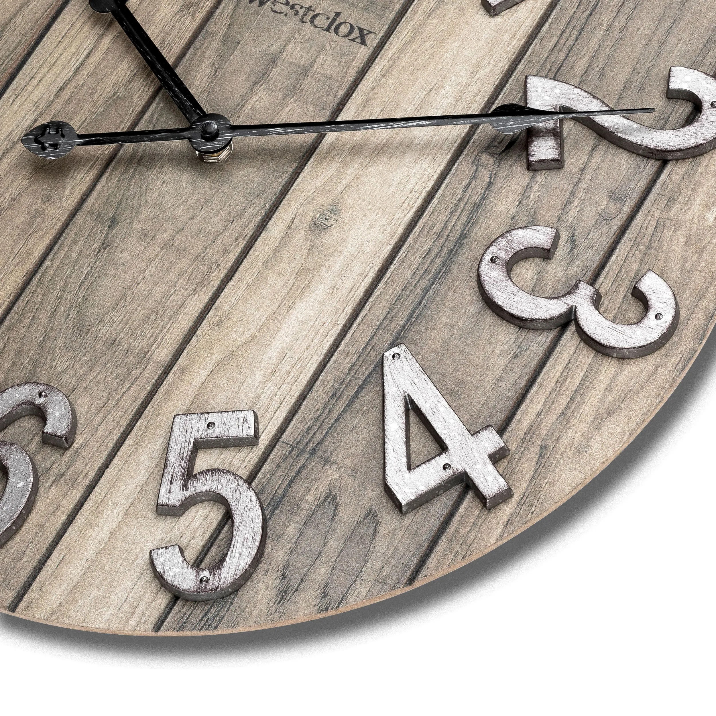 Round Wood Frame Analog Wall Clock 4 Round Wood Frame Analog Wall Clock