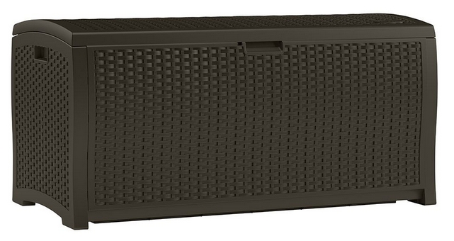 99-Gallon Java Resin Wicker Deck Box 3 99-Gallon Java Resin Wicker Deck Box