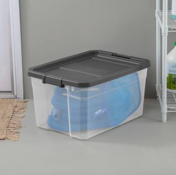 76-Quart Modular Stacker Box Clear 6 76-Quart Modular Stacker Box Clear